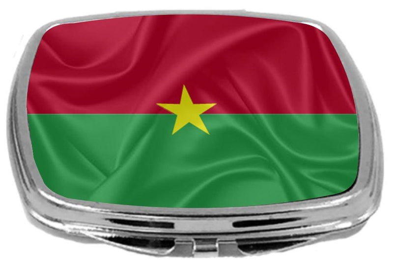 [Australia] - Rikki Knight Flag Design Compact Mirror, Burkina Faso, 3 Ounce 
