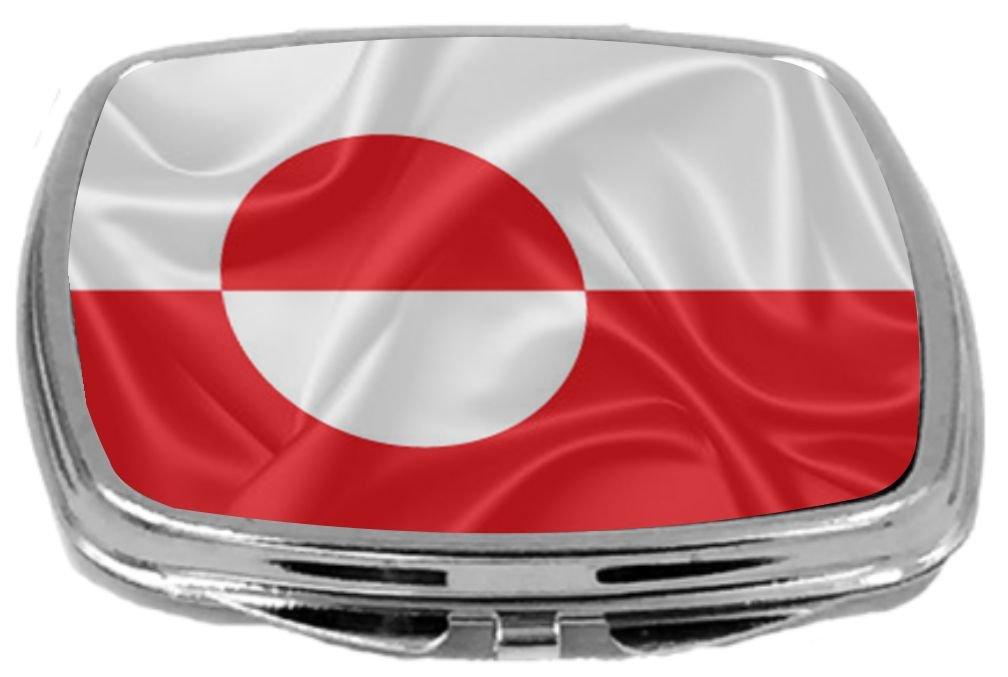 [Australia] - Rikki Knight Flag Design Compact Mirror, Greenland, 3 Ounce 