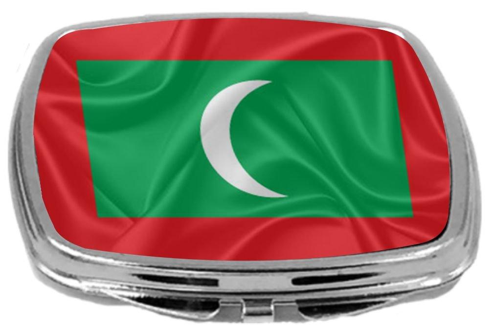 [Australia] - Rikki Knight Flag Design Compact Mirror, Maldives, 3 Ounce 