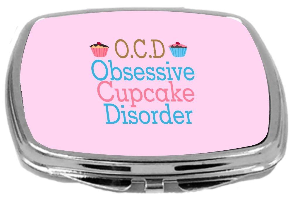 [Australia] - Rikki Knight O.C.D Design Compact Mirror, Obsessive Cupcake Disorder, 3 Ounce 