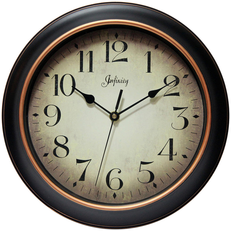 [Australia] - Infinity Instruments 14877BG-2732 Precedent Silent Sweep 12 inch Wall Clock Traditional 