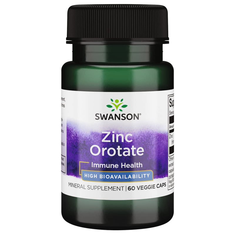 [Australia] - Swanson Zinc Orotate 10 Milligrams Elemental Zinc 60 Veg Capsules 