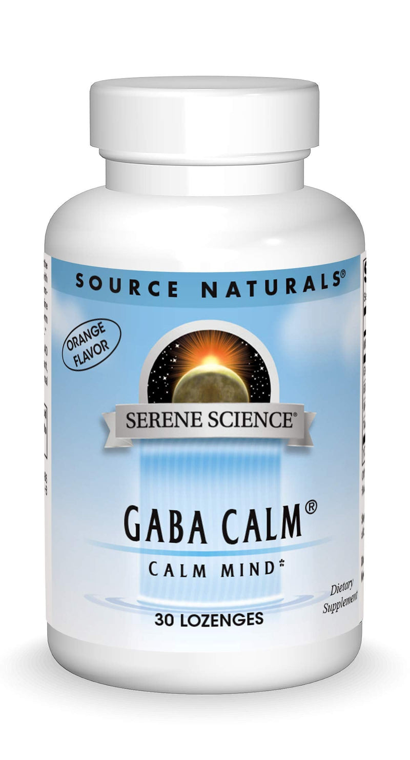 [Australia] - Source Naturals Serene Science, GABA Calm - Supports A Calming Mood, Quick Dissolving Orange Flavor - 30 Lozenges 