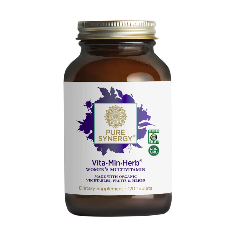 [Australia] - Pure Synergy Vita·Min·Herb for Women | 120 Tablets | Multivitamin Made with Organic Ingredients | Non-GMO | Made with Organic Vegetables and Fruits 