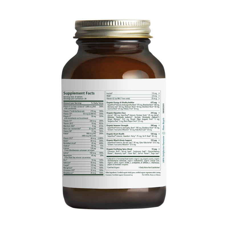 [Australia] - Pure Synergy Vita·Min·Herb for Men | 120 Tablets | Multivitamin Made with Organic Ingredients | Non-GMO | Made with Organic Vegetables and Fruits 