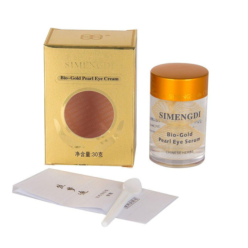 [Australia] - Simengdi Silk Essence Eye Serum – Bio Gold Pearl Gel for Dark Circles and Eye Puffiness – Anti Aging, Anti Wrinkle and Cell Renewal Serum - Chinese Herbs and Pearl Powder 1 Ounce 