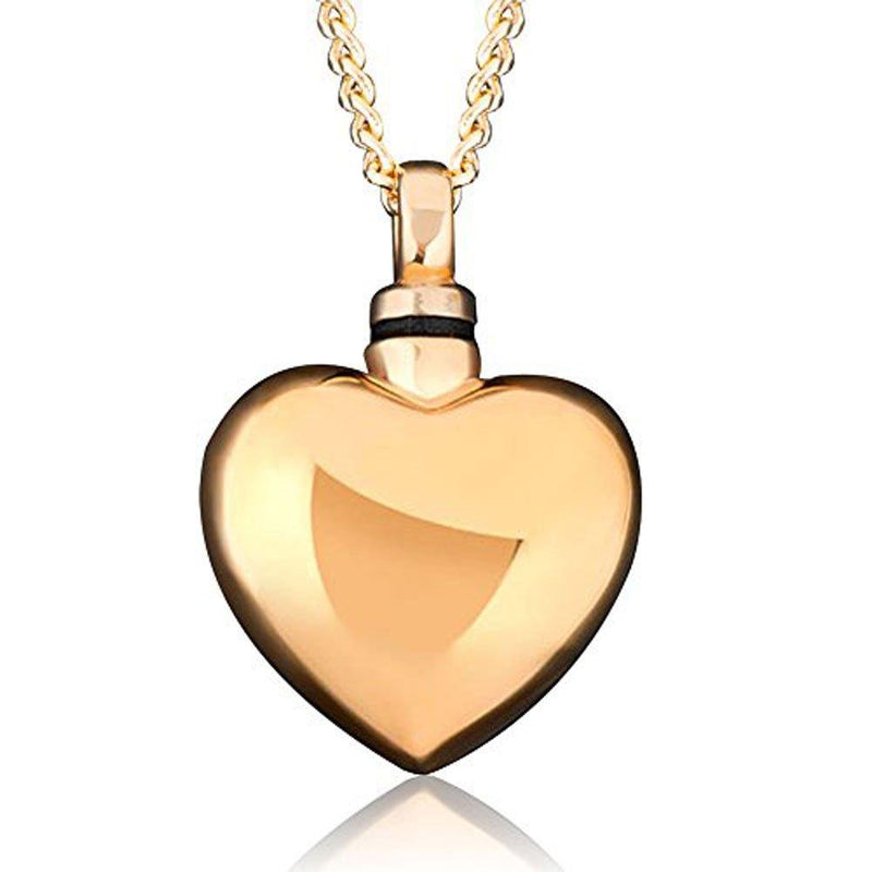 [Australia] - Charmed Craft Stainless Steel Heart Human Pet Urn Necklaces Memorial Cremation Ashes Ash Holder Keepsake Jewelry Pendant 