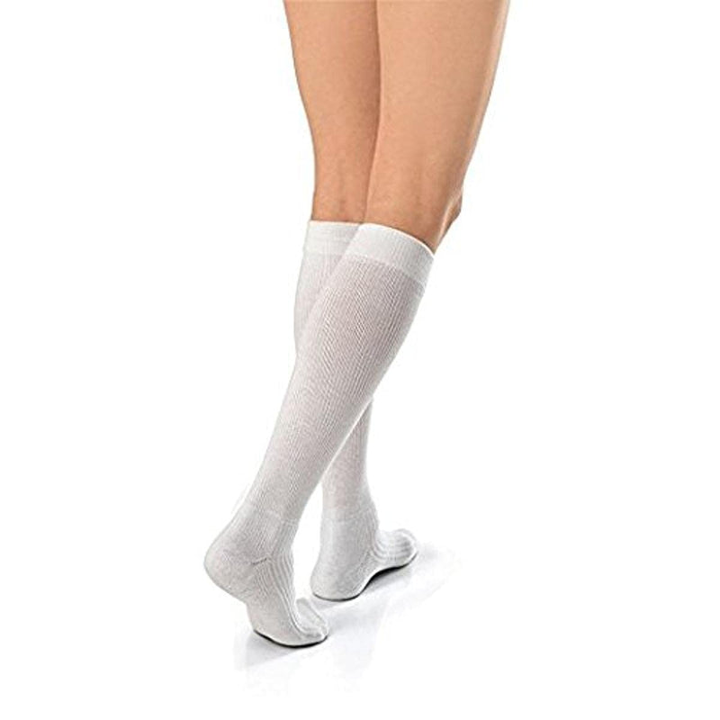 [Australia] - JOBST - 110481 Activewear Compression Socks, 15-20 mmHg, Knee High, Large, White 