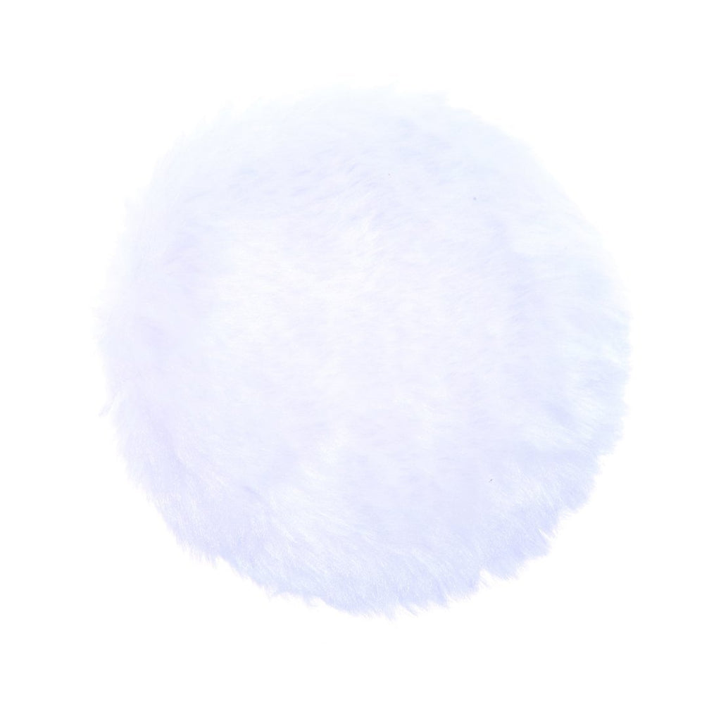 [Australia] - Anleolife 5Pcs White Large Fluffy Puffs For Body Powder Washable Face Powder 3 inch Blending Sponge Puff Round For Foundation Makeup Velour Puffs 5pcs/package 