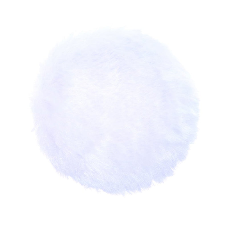 [Australia] - Anleolife 5Pcs White Large Fluffy Puffs For Body Powder Washable Face Powder 3 inch Blending Sponge Puff Round For Foundation Makeup Velour Puffs 5pcs/package 
