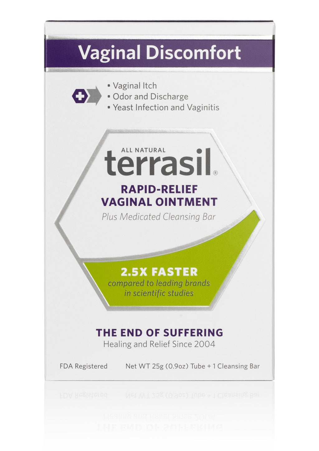[Australia] - Terrasil Rapid Relief Vaginal Ointment Plus Medicated Cleansing Bar 25G Tube + 1 Cleansing Bar 