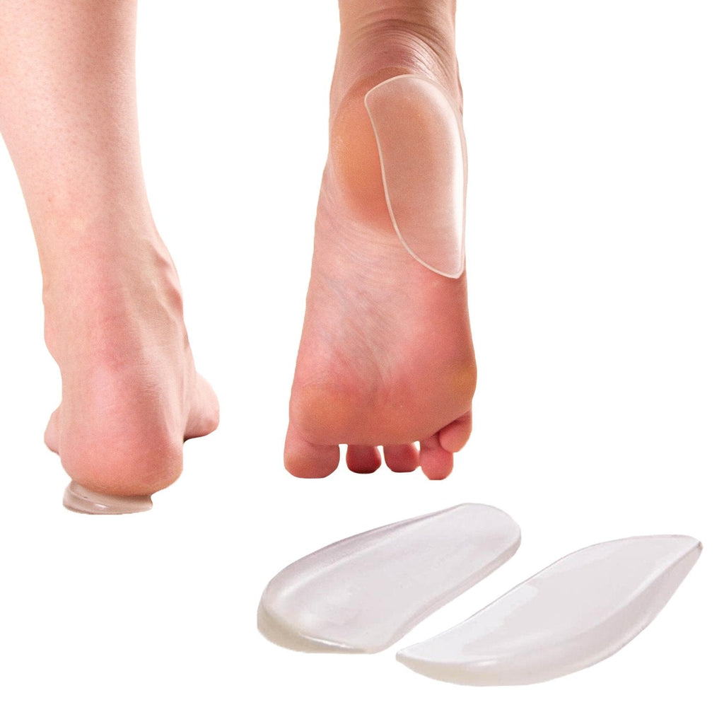 [Australia] - BraceAbility Medial & Lateral Heel Wedge Silicone Insoles (Pair) - Supination & Pronation Corrective Adhesive Shoe Inserts for Foot Alignment, Knock Knee Pain, Bow Legs, Osteoarthritis 