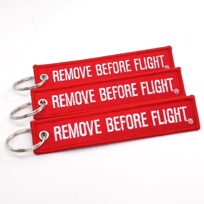 [Australia] - Remove Before Flight Key Chain - 3 Pack Red by Rotary13B1 