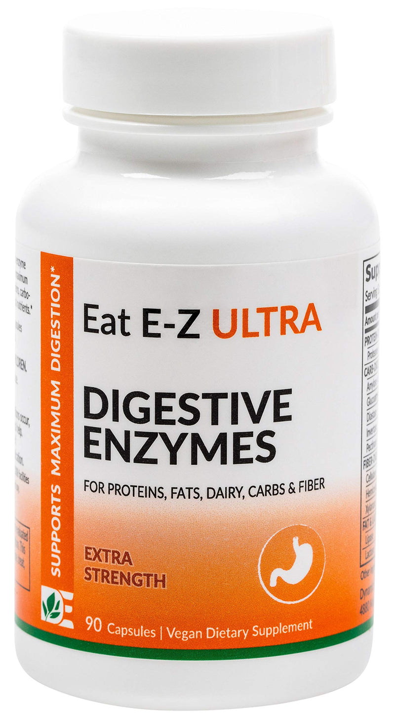 [Australia] - Eat E-Z Ultra Digestive Enzymes for Gut Health; Anti-Bloating; Digestive Enzyme for Immune Support | 90 Count 90 Count (Pack of 1) 