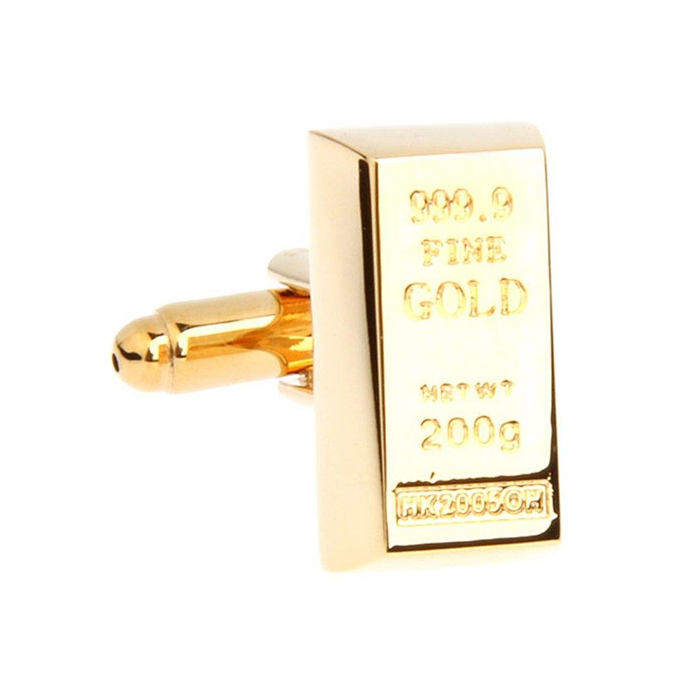 [Australia] - Gold Platted Bullion Bar Cufflinks Cuff Links Money Business Investor Gangster 