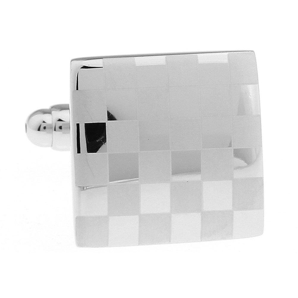 [Australia] - Mens Cufflinks Laser Classic Square Luxury Wedding Business Gift Cuff Links Style2 