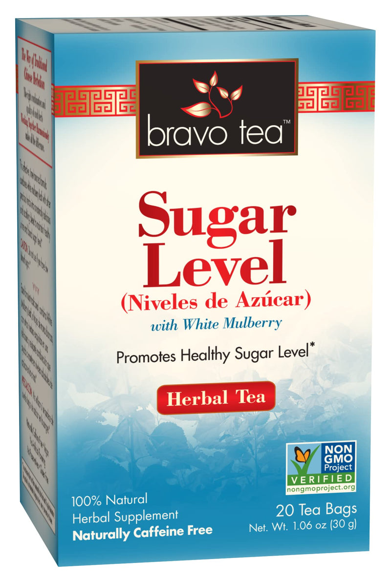 [Australia] - Bravo Tea Sugar Level Management Caffeine Free 20 Tea Bags 20 Count (Pack of 1) 