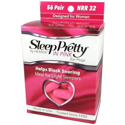 [Australia] - Hearos Sleep Pretty in Pink Women's Ear Plugs, 56 Count 56 Pair (Pack of 1) 