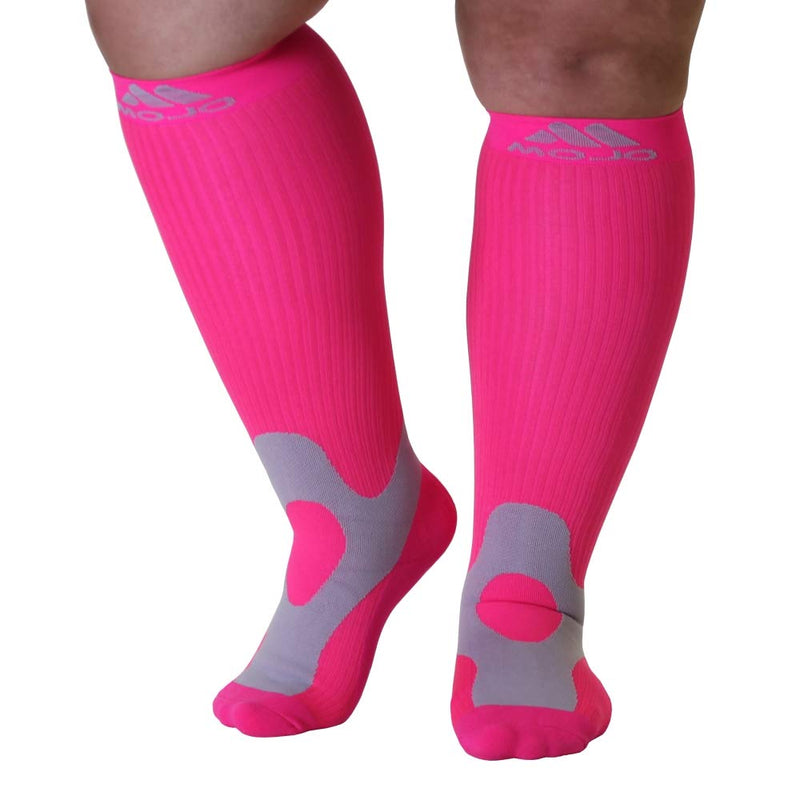 [Australia] - Mojo Medical Compression Socks for Women & Men Circulation - 20-30mmHg Medium Pink 
