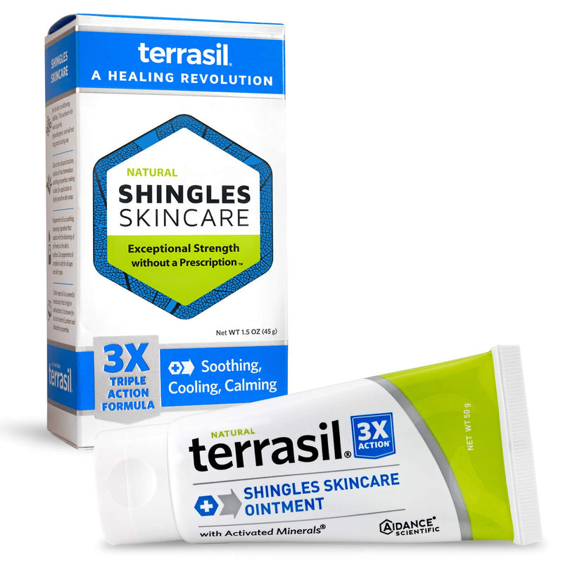 [Australia] - Shingles Skincare Cream – 3X Triple Action Patented Natural Formula for Shingles Sufferers by Terrasil – 45gm tube 1.58 Ounce (Pack of 1) 