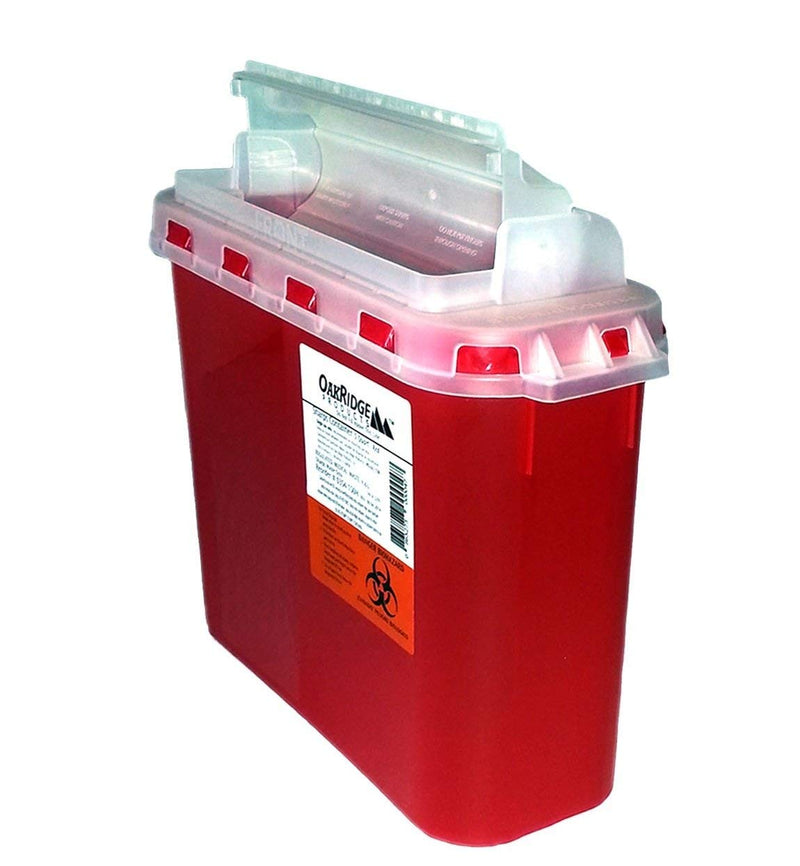 [Australia] - 5.4 Qt Sharps Disposal Container | Oakridge Products | Touchfree Rotating Lid 