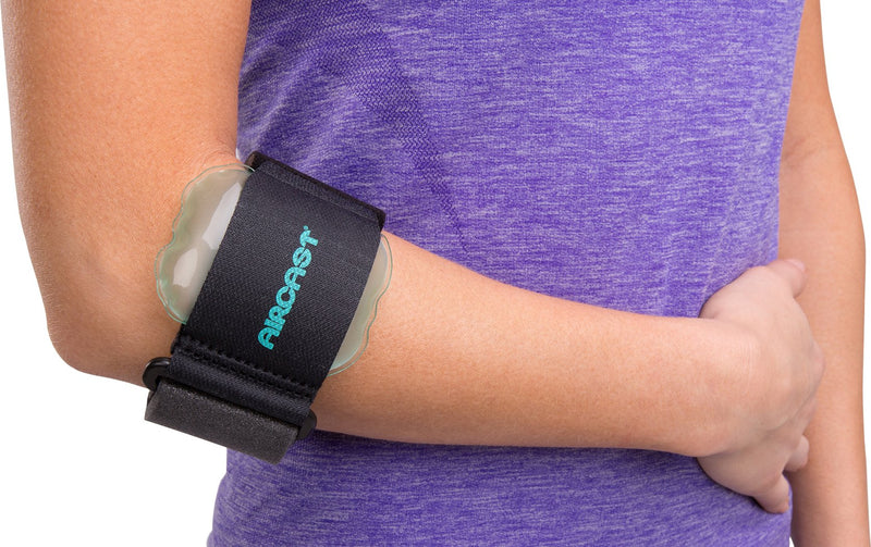 [Australia] - Aircast Pneumatic Armband: Tennis/Golfers Elbow Support Strap, Black 