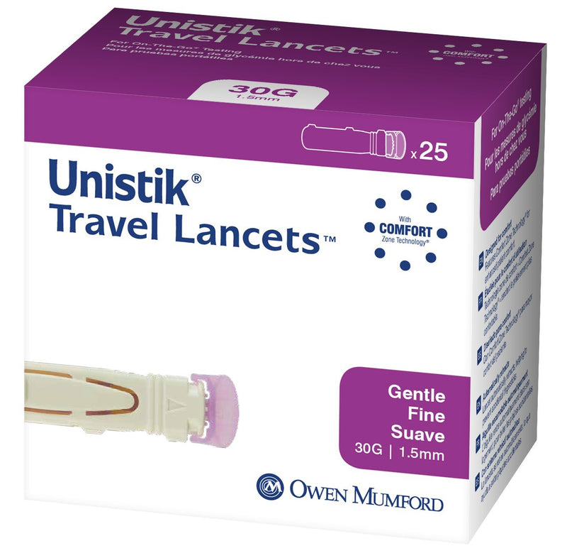 [Australia] - Owen Mumford Unistik 3 Gentle Single Use Safety Lancets, 25 Count 