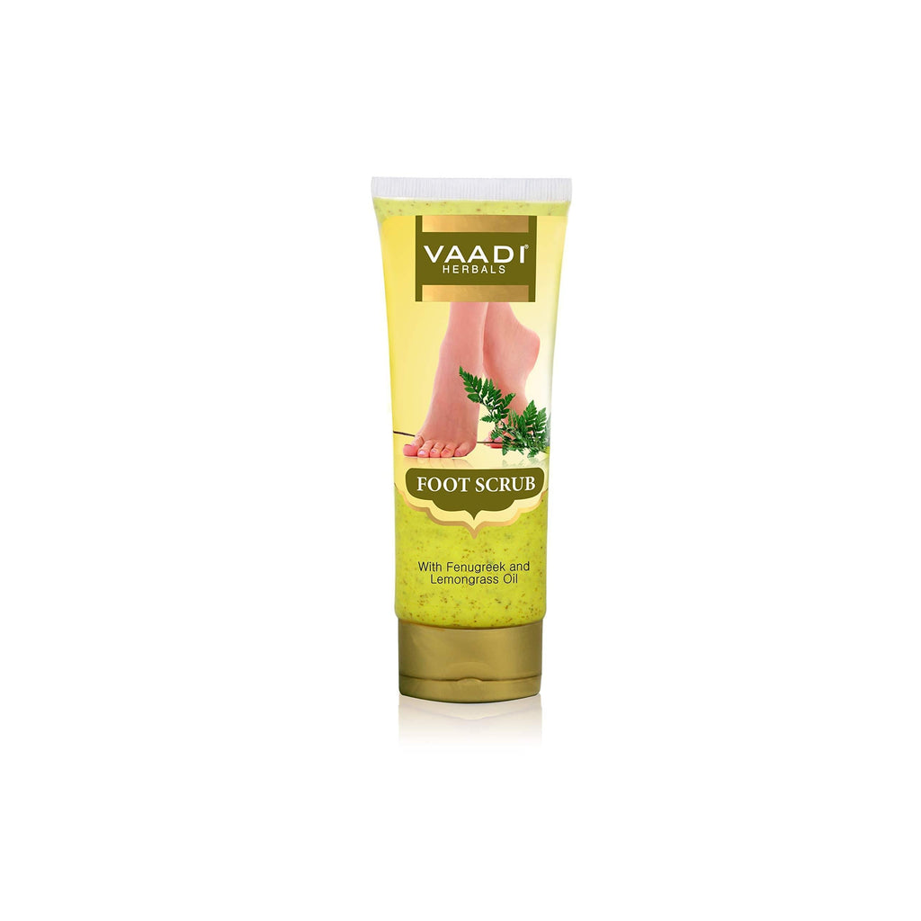 [Australia] - Foot Scrub - Foot Scrub exfoliator - Foot Scrub Cream - Natural, Anti-fungal Callus Remover and Therapeutic Exfoliator - Fast Absorbing - Makes Your Feet Super Soft - 110 Grams - Vaadi Herbals 