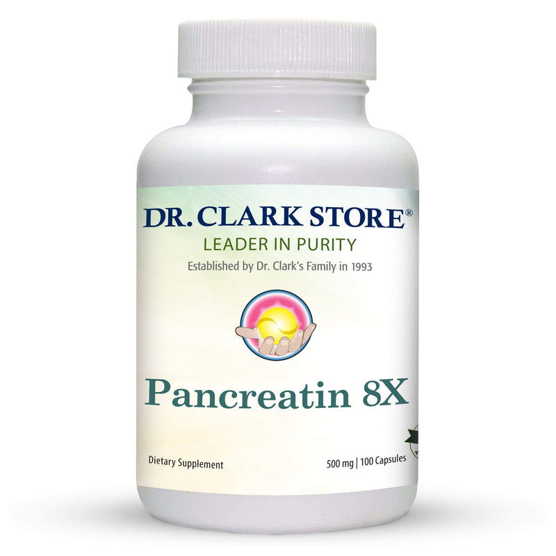 [Australia] - Dr. Clark Pancreatin 8X Enzyme Supplement 500mg | Several Digestive Aids Formulas Promotes Proteins, Fat | Carbohydrates Healthy Supports Optimal Digestion - 100 Capsules 