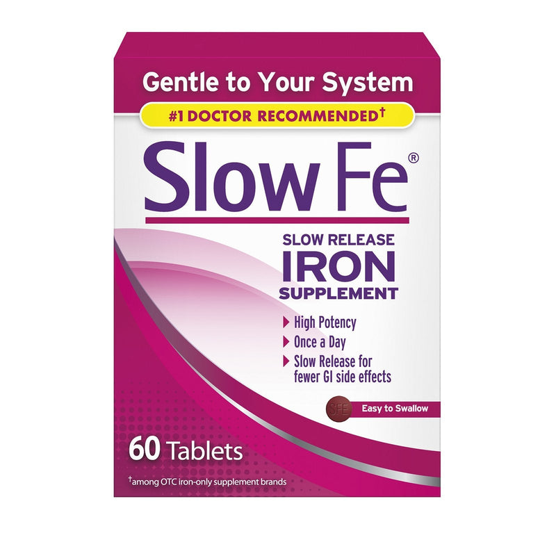 [Australia] - Slow Fe 45mg Iron Supplement for Iron Deficiency, Slow Release, High Potency, Easy to Swallow Tablets - 60 Count 60 Count (Pack of 1) 