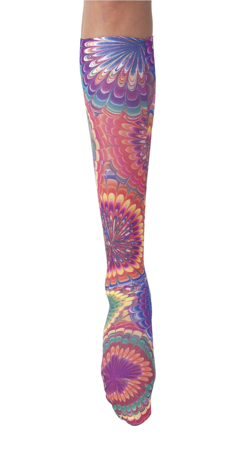 [Australia] - Celeste Stein Therapeutic Graduated Compression Socks, Tie Dye A Powers, 15-20 mmHg Queen Plus Calf 