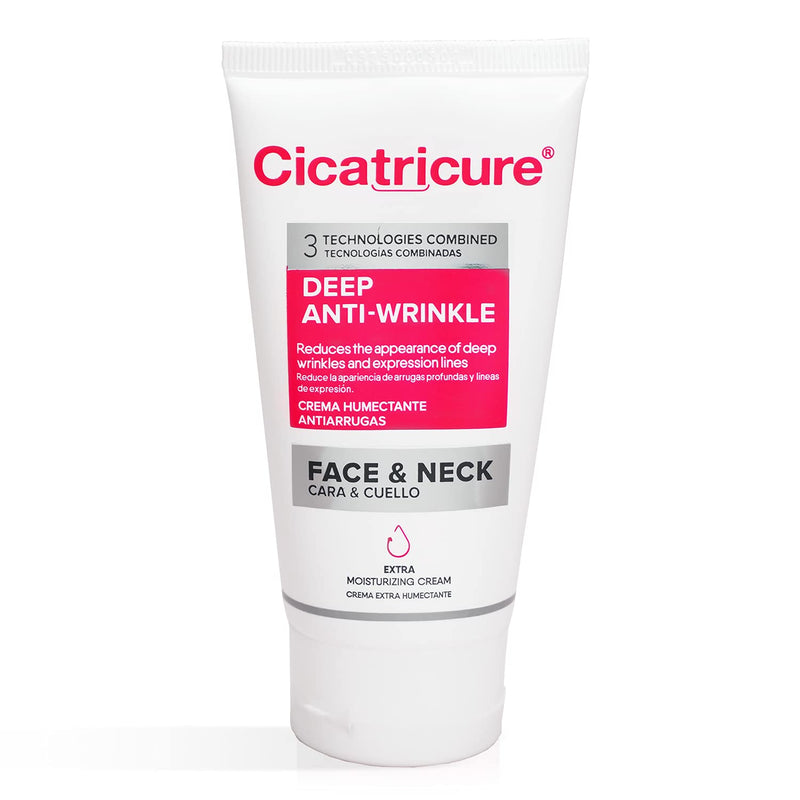 [Australia] - Cicatricure Anti Wrinkle Face & Neck Cream, 3-in-1 Facial Moisturizer with Retinol, Vitamin E & Q Acetyl 10, Hydrating Anti Aging Skin Care, 2.1 Ounces 2.1 Ounce (Pack of 1) Deep Anti-Wrinkle Face Cream 