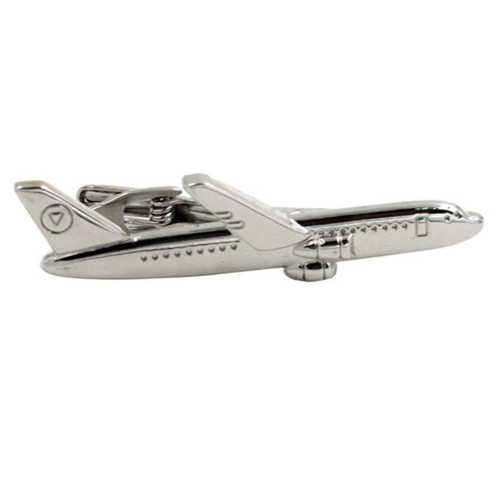 [Australia] - Procuffs Airplane Tie Clip Pilot Jet Army Tie Clip Blk Wedding Bar Clasp 