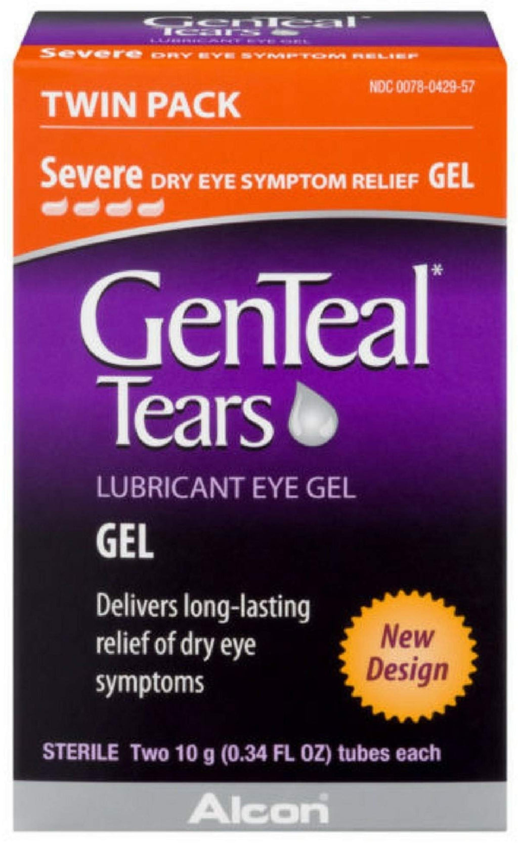 [Australia] - GenTeal Lubricant Eye Gel, Severe, Twin Pack - ( 2 Tubes 10 Grams Each) - Packaging May Vary 