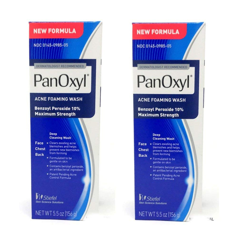 [Australia] - PanOxyl 10% Acne Foaming Wash 5.5 Ounce ( Value Pack of 2) 5.5 Ounce (Pack of 2) 