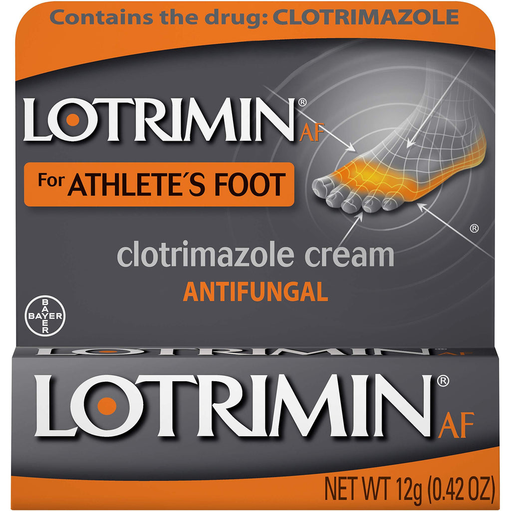 [Australia] - Lotrimin AF Cream for Athlete's Foot, Clotrimazole 1% Antifungal Treatment, Clinically Proven Effective Antifungal Treatment of Most AF, Jock Itch and Ringworm, Cream, .42 Ounce (12 Grams) 