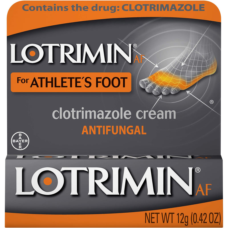 [Australia] - Lotrimin AF Cream for Athlete's Foot, Clotrimazole 1% Antifungal Treatment, Clinically Proven Effective Antifungal Treatment of Most AF, Jock Itch and Ringworm, Cream, .42 Ounce (12 Grams) 