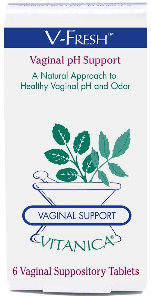 [Australia] - Vitanica, V-Fresh, Vaginal pH Support, 6 Suppositories 