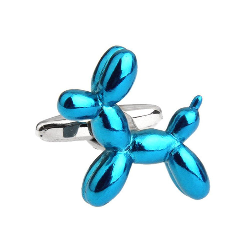 [Australia] - 3D Balloon Dog Cufflinks Toy Cuff Links Blue 