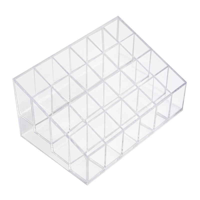 [Australia] - Transparent Cosmetic Makeup Organizer for Lipstick, Brushes, Bottles, and More. Clear Case Display Rack Holder 