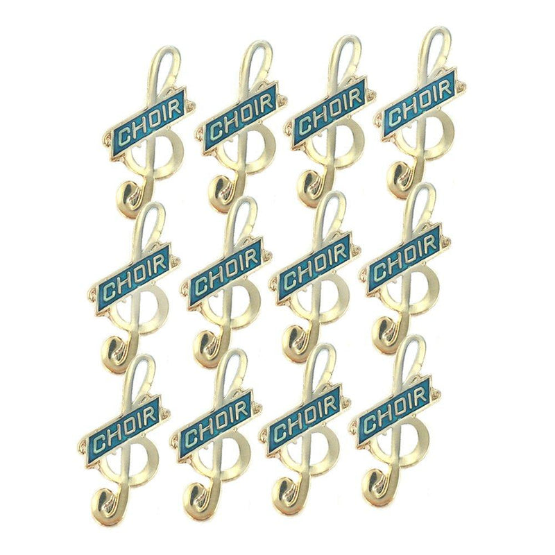 [Australia] - 5/8 Inch Music Choir Clef Lapel Pin - Package of 12, Poly Bagged 