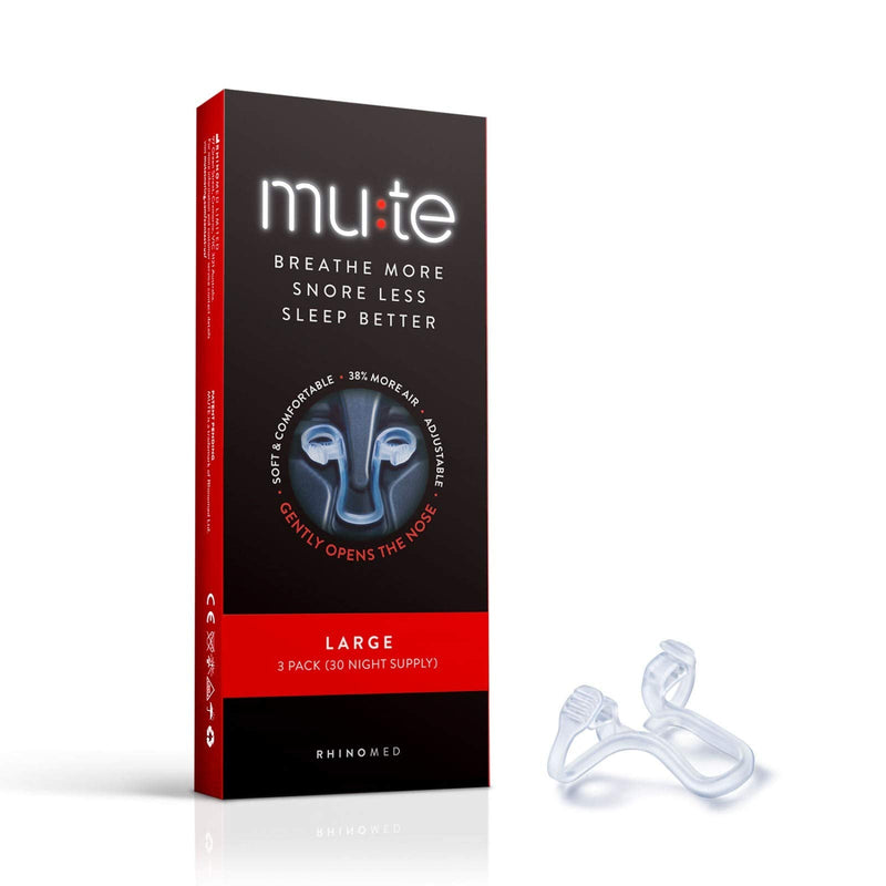 [Australia] - Rhinomed Mute Nasal Dilator for Snore Reduction, Size Large | Anti-Snoring Aid Solution | Improves Airflow| Comfortable Nose Vent 