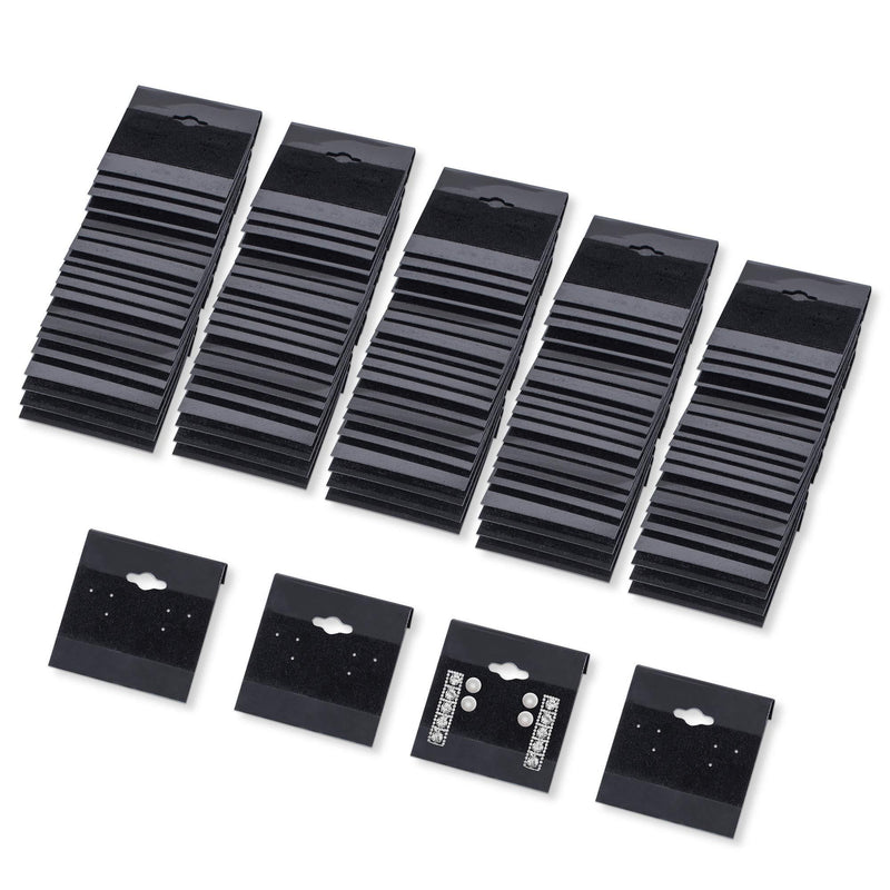 [Australia] - Super Z Outlet Black Velvet Plastic Display Cards for Earrings, Jewelry Accessories, 2" x 2" (100 Pk) 