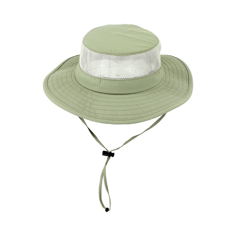 [Australia] - Foldable Boonie Fishing UV Sun Hat w/Vented Mesh, Hiking & Outdoor Cap, SPF 50+ Small-Medium Light Olive 