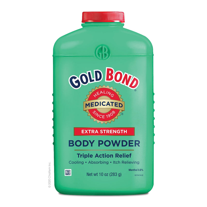 [Australia] - Gold Bond Extra Strength Medicated Body Powder 10 oz., Cooling, Absorbing & Itch Relief 10 Ounce (Pack of 1) Talc 