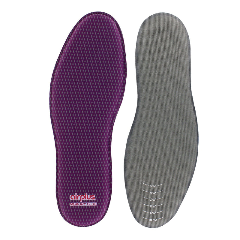 [Australia] - Airplus Memory Comfort Shoe Insoles with Memory Foam for Pressure Relief, Women's, Size 5-11 Women's Size 5-11 
