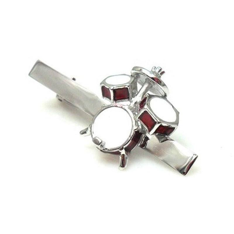 [Australia] - Procuffs Drum Set Drummer Gift Band Rock N Roll Music Tie Clip Wedding Bar Clasp 