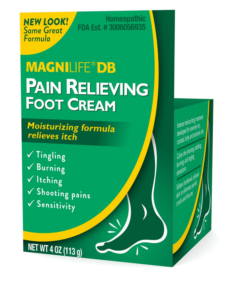 [Australia] - MagniLife DB Pain Relieving Foot Cream, Calming Relief for Burning, Tingling, Shooting & Stabbing Foot Pain, Moisturizing Foot Cream Suitable for Diabetic and Sensitive Skin - 4oz 