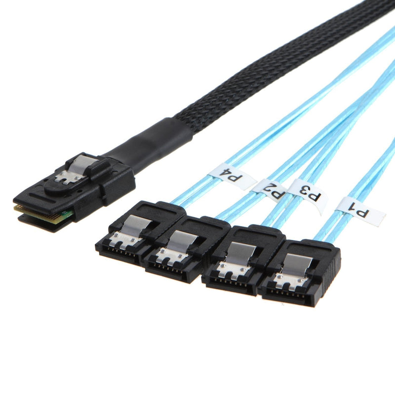 [Australia] - CableCreation Mini SAS 36Pin (SFF-8087) Male to 4 SATA 7Pin Female Cable, Mini SAS Host/Controller to 4 SATA Target/Backplane, 1M / 3.3FT 3.3 Feet 