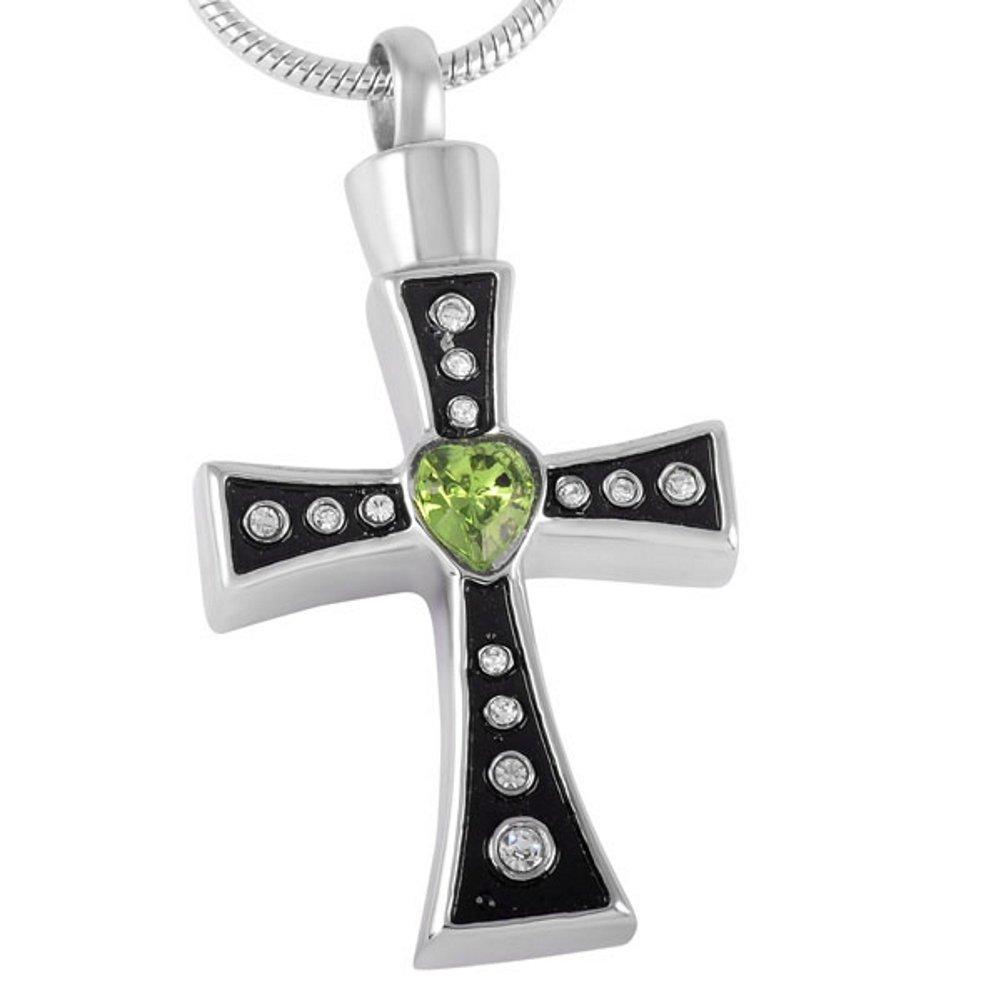 [Australia] - Celtic Cross Urn Necklace for Ashes - Cremation Jewelry Keepsake Pendant - Funnel Fill Kit Included 